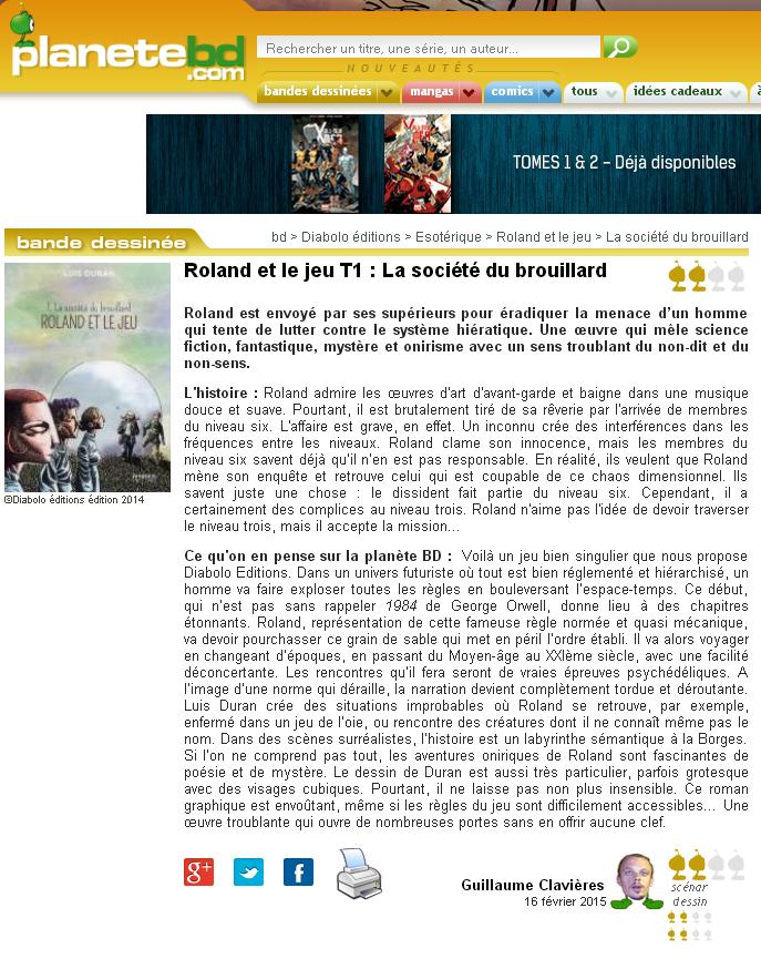 DIABOLOEDITIONS's tweet photo. Encore des chroniques publiées de "Roland et le jeu 1" sur http://t.co/KRokXjO4mj: http://t.co/4kQJsIyXVC http://t.co/Bveap128wa