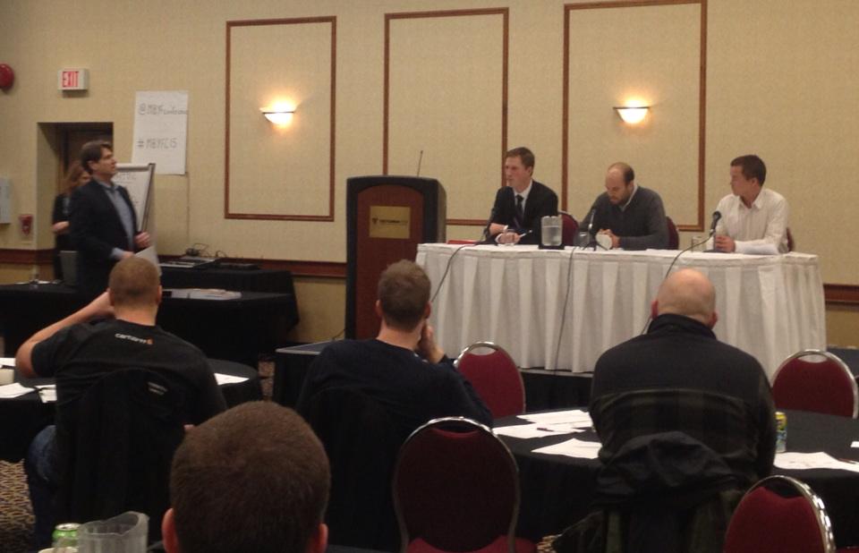 jillianaustin's tweet photo. Panel of 3 young MB farmers speaking about "Real Life Stories"-- challenges, successes in farming #MBYFC15 http://t.co/C81pXXTC46