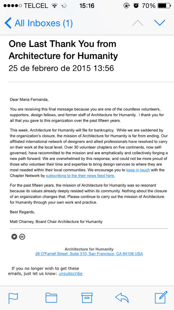 mariafernandapz's tweet image. So sad...  #architectureforhumanity