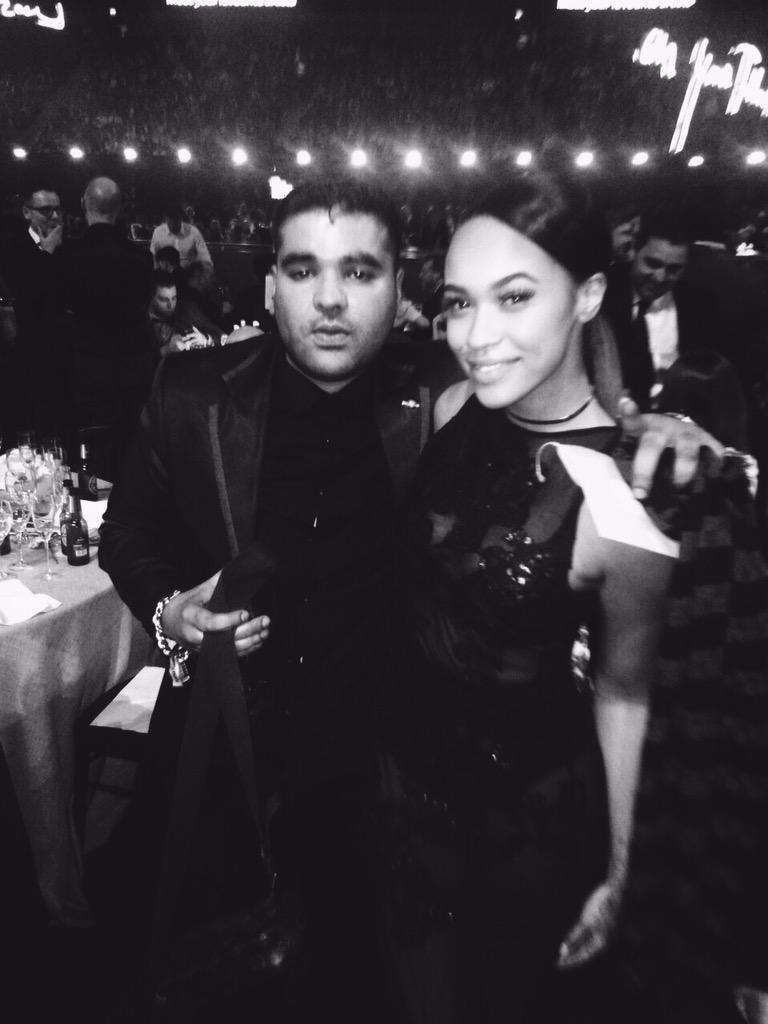 Just having a quick catchup with <a href="/OfficialTamera/">Tamera</a> and <a href="/NaughtyBoyMusic/">Naughty Boy</a> at the <a href="/BRITAwards/">BRITs</a>.