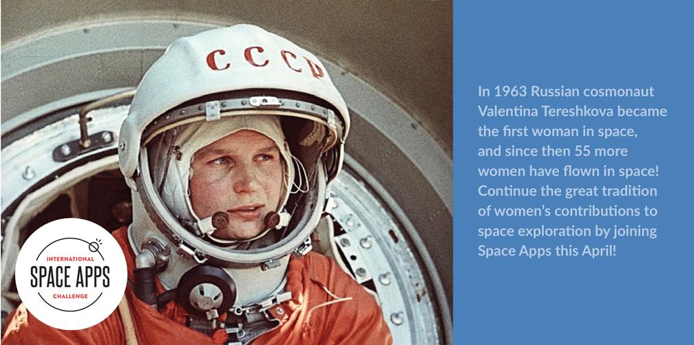 SpaceApps's tweet photo. Continuing the great tradition of women advancing space exploration at #SpaceApps 2015 #changetheratio http://t.co/bAzzRI6B8L