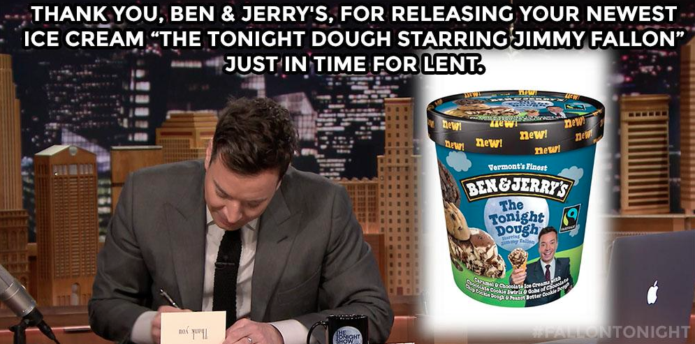FallonTonight's tweet photo. Who carries our @benandjerrys? You can check the pint locator here http://t.co/0OOZxwQYMF http://t.co/fm1h1dod6j