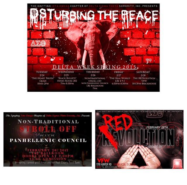 Txst_Deltas's tweet photo. ๐จ๐จ๐จ๐จ It's time #TXST !!! It's #DeltaWeek2k15 with your favorite Reds! http://t.co/DzvWtAW89d