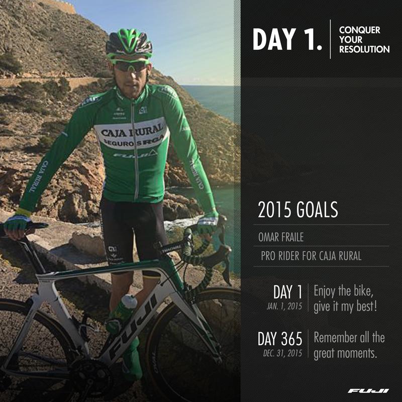 FujiBikes's tweet photo. Are you working harder, climbing higher to #ConquerYourResolution? @OmarFraile @CajaRural_RGA #FujiTeam http://t.co/TEfaKxbxnv