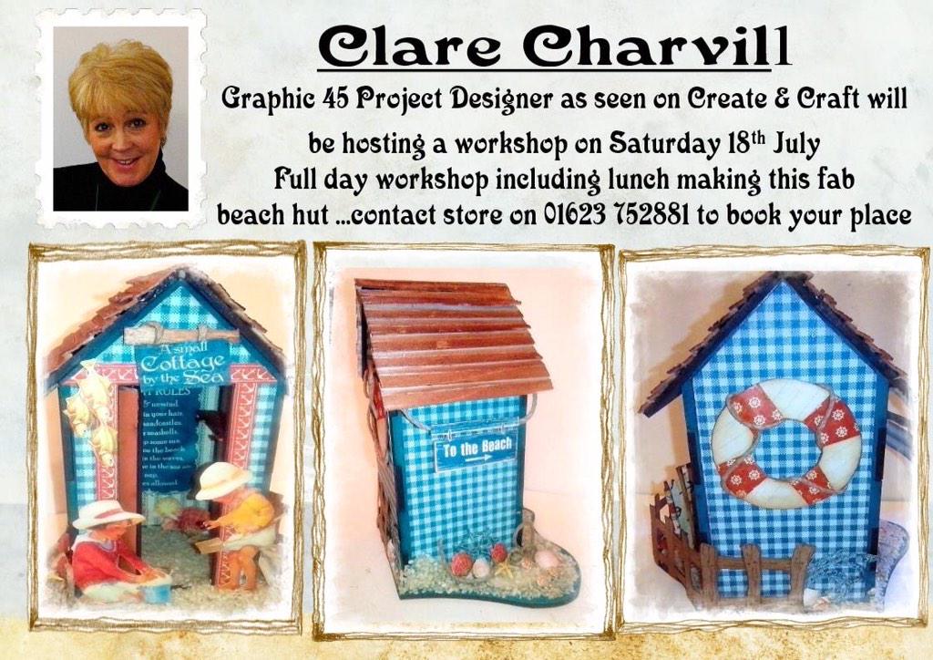 Craftstation1's tweet photo. Very excited to be hosting a workshop with #clarecharvill #crafting #graphic45 http://t.co/Hke3hPwwwB