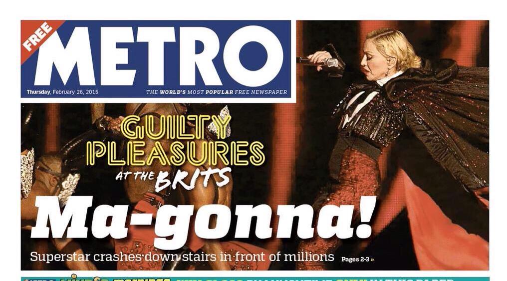 Houssem_HR's tweet image. Ma-gonna!
Metro first to get #Madonna on its front page. #EpicFall