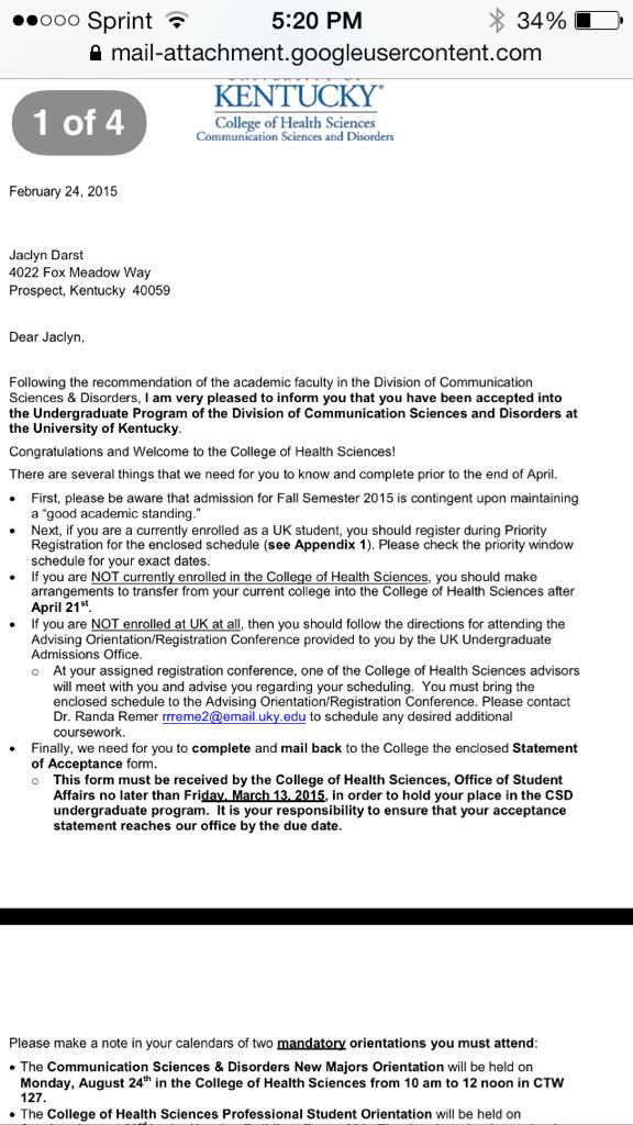 jdarst259's tweet photo. SO happy to finally know I'll be spending my future doing something I'm so passionate about! #UKCSD http://t.co/D18ha3ocE9