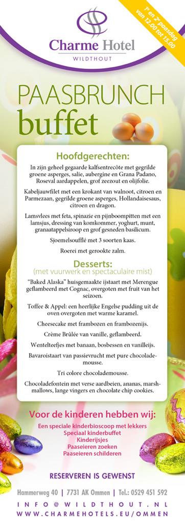 Wildthout's tweet photo. #pasen #brunch #culinair #voorjaar #genieten reserveer nu info@wildthout.nl http://t.co/ED1PAxb9gP
