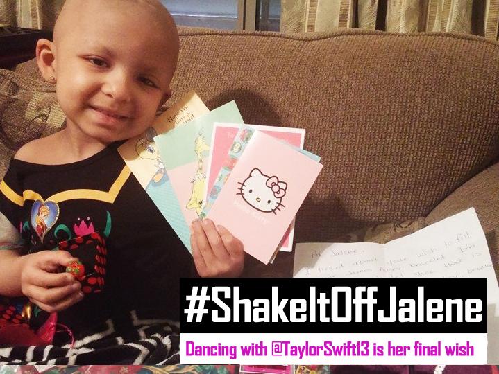 JENND0DD's tweet photo. .@taylorswift13 #shakeitoffJalene Help Jalene get her final wish!!! http://t.co/KwQfwv02IY