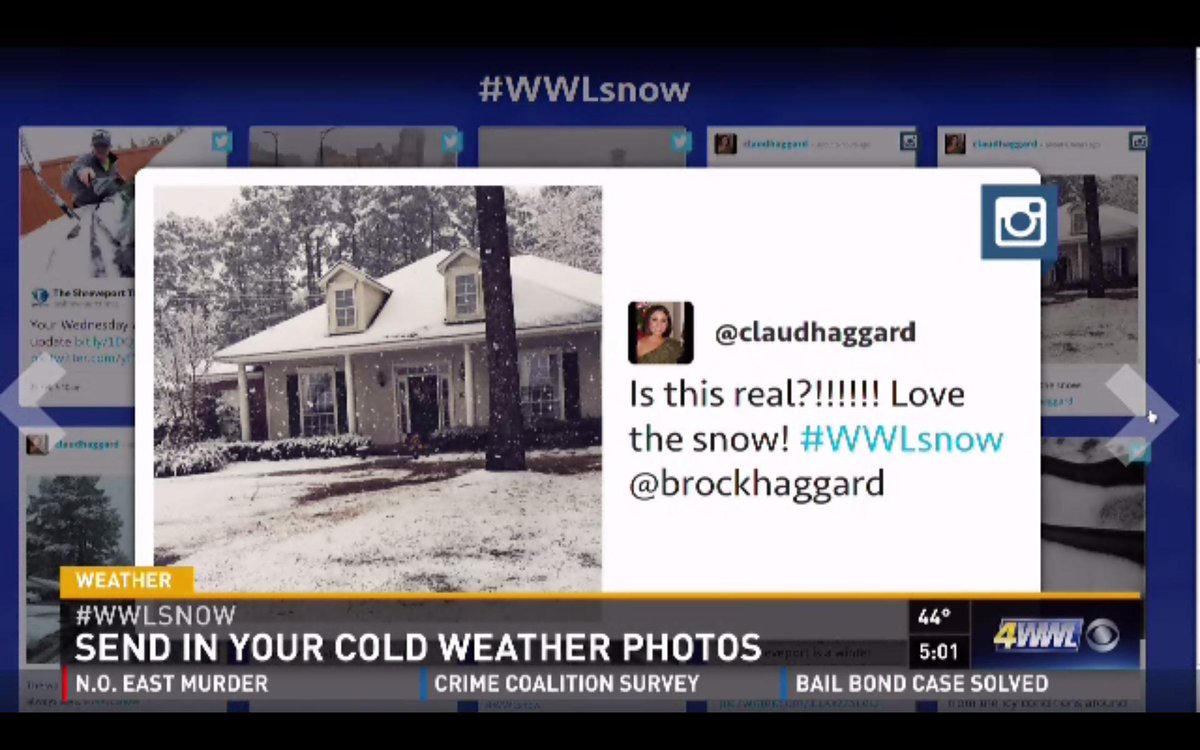 donovanmyrie's tweet image. #Snow in parts of #Louisiana? Thanks @tagboard and @BrianaBowers for helping @WWL get the pics on TV!