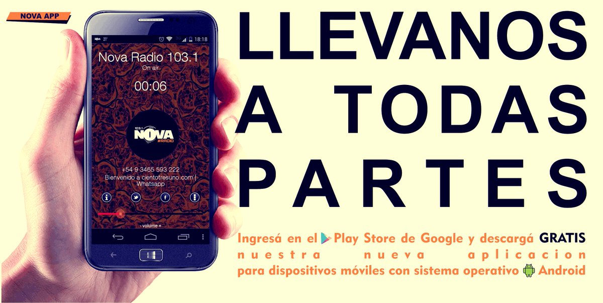 cientotresuno's tweet image. Lanzamos la #NovaApp. Descarga directa: play.google.com/store/apps/det…