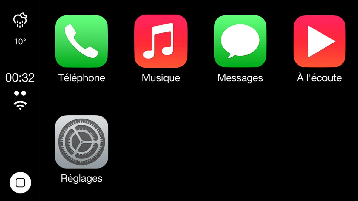 carplay_ios's tweet image. Weather in #CarPlay_ios 😊 ⛅️