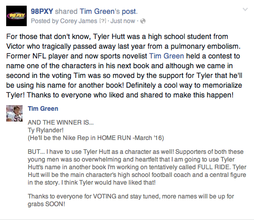 98PXYRochester's tweet photo. #TylerStrong #TeamTyler http://t.co/O7pa7xFKqs
