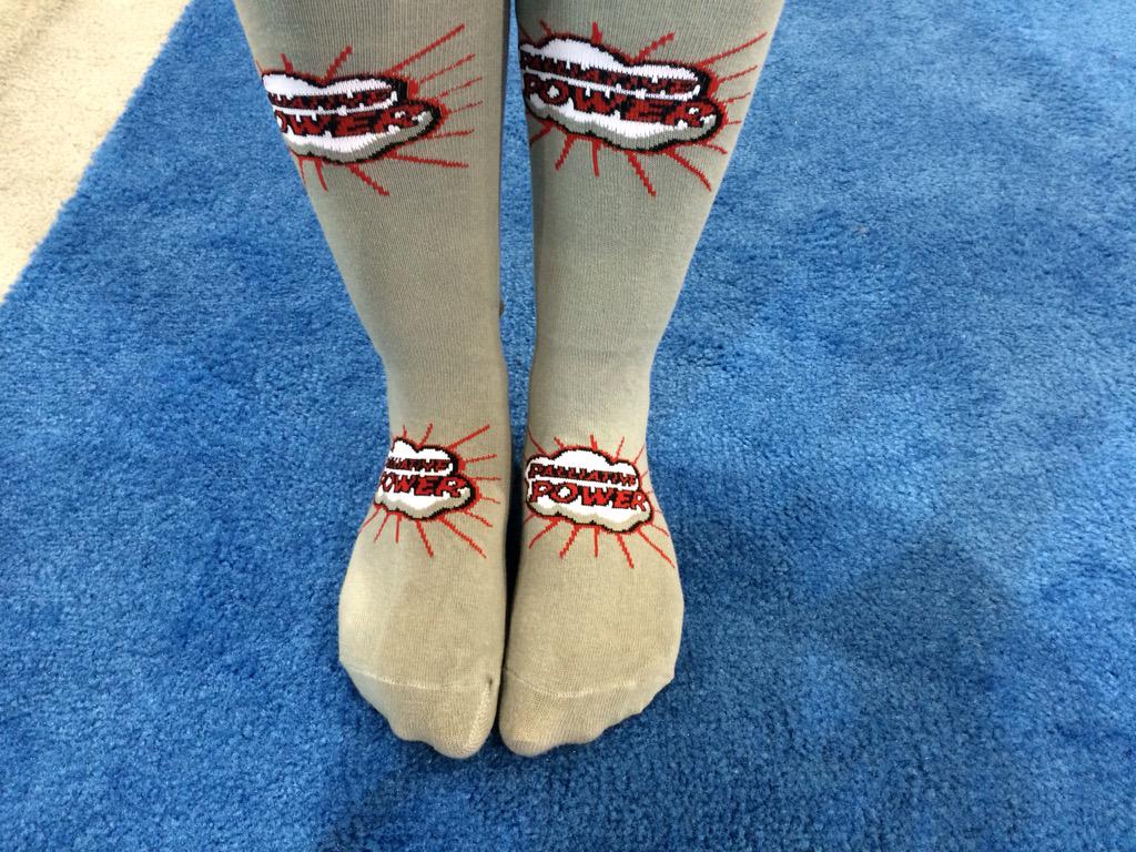 achatburn's tweet photo. get your #palliativepower socks at the @AAHPM resource center - goes with my dress and tights! #hpm15 http://t.co/e8nVBIVNSW
