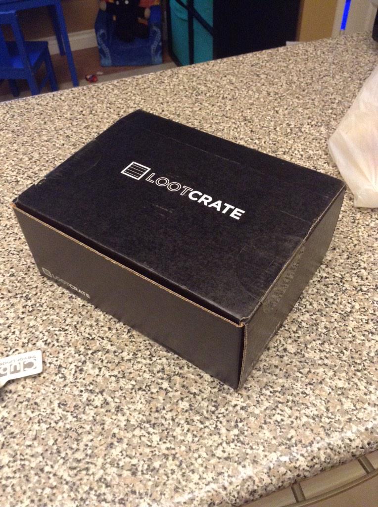 quixote22's tweet photo. @Genxwing @Spacehindu @crazypencil75 #lootcrate is here for the next podcast!!! http://t.co/4jOt1Fro24
