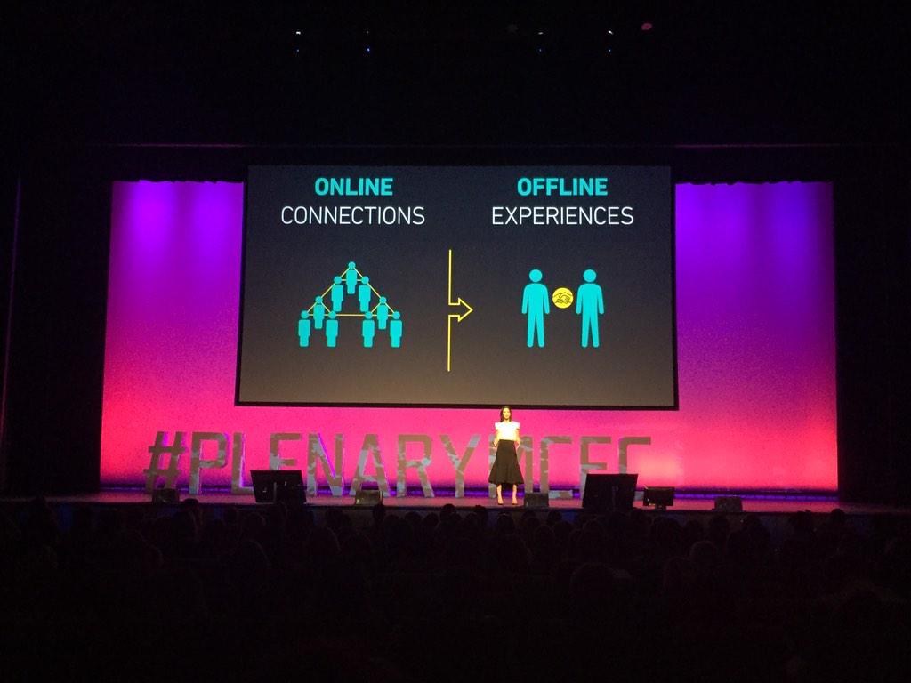 kendallmunns's tweet photo. What @Airbnb does well says @rachelbotsman. Online connections to create offline experiences #openspace15 http://t.co/DexiUPhFxM
