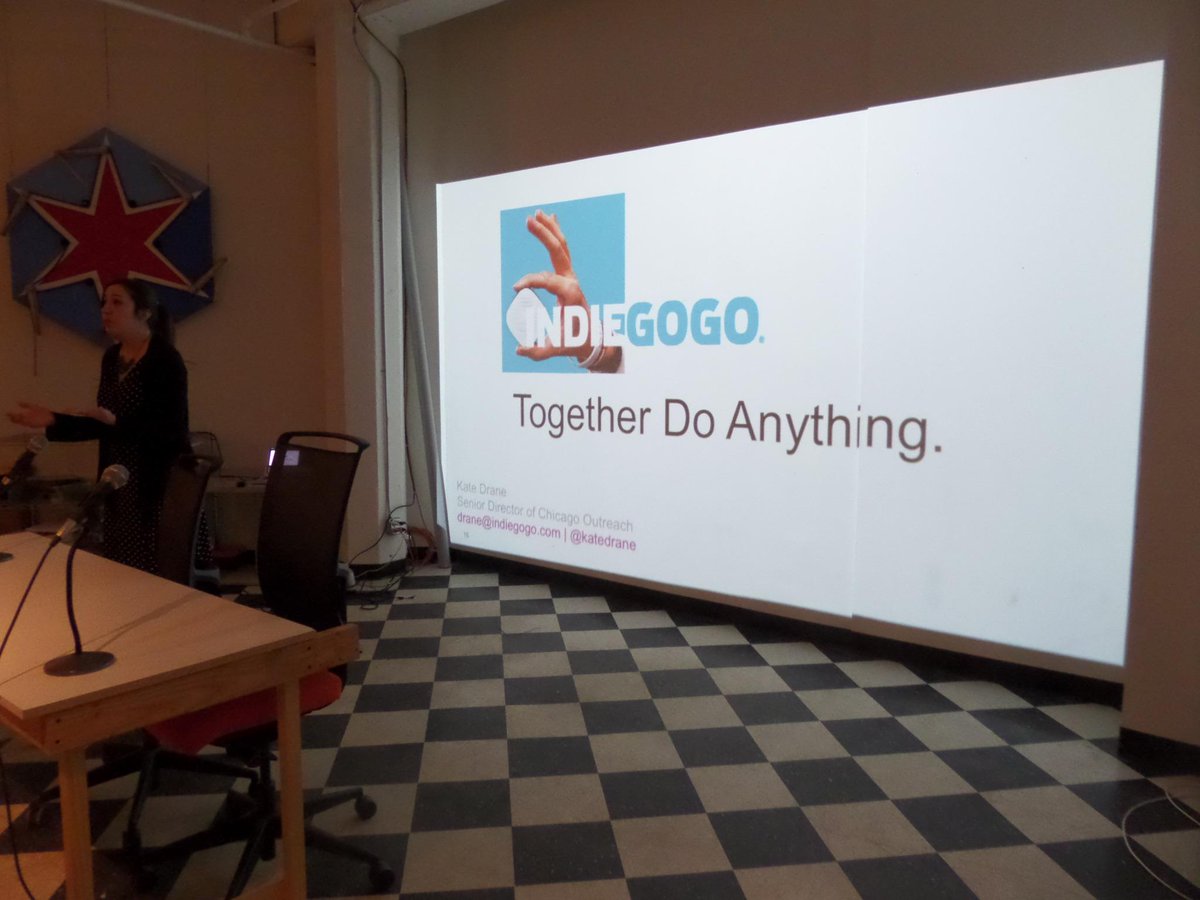 ChicagoBlogWeek's tweet image. Great tips at tonight's #Crowdfunding #Meetup @CATLYZCHI @KateDrane @IndieGoGo. #ChicagoBlogWeek campaign is coming