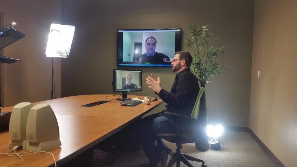 djamesmanny's tweet photo. Behind the scenes @ecnonline with @RobertoMinerva during the #IoT #EngineeringLive broadcast during #EngineersWeek. http://t.co/hyjTrjuWqJ