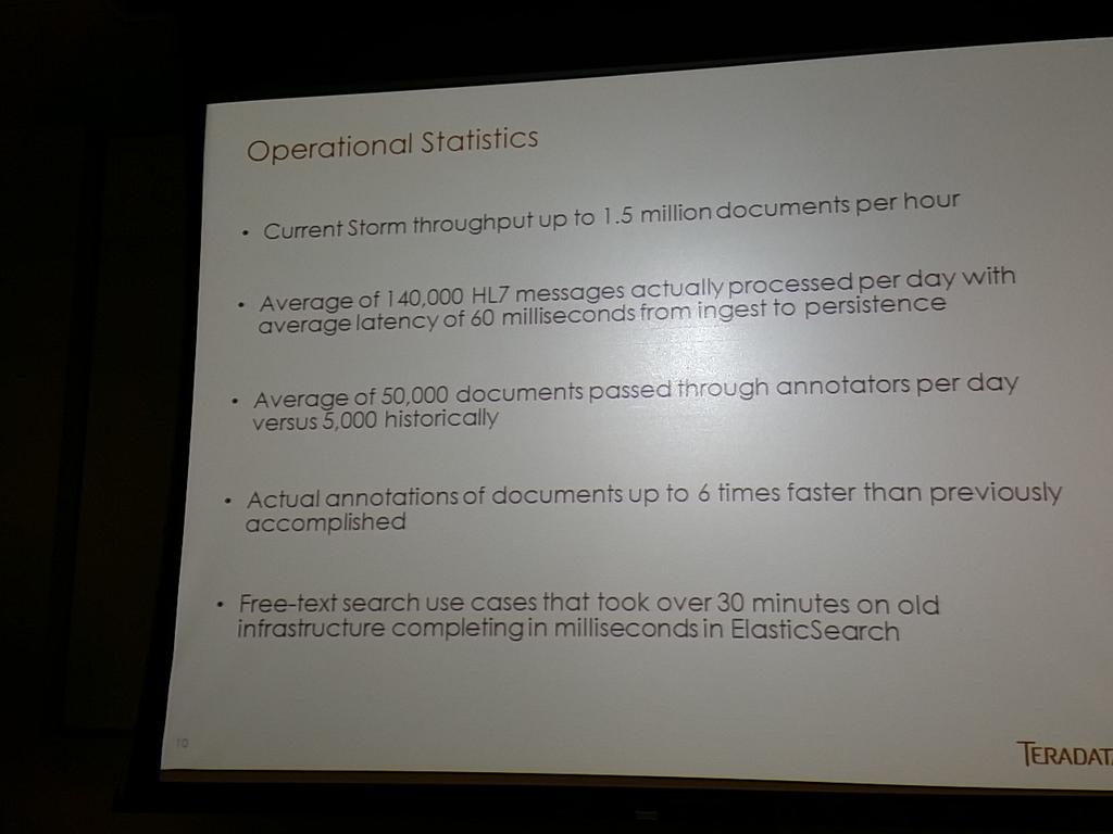 PeterCorless's tweet image. .@HiveData #LambdaArchitecture at @MayoClinic 1.5m docs/hr. Hours to ms "They own their stack" @madmongol