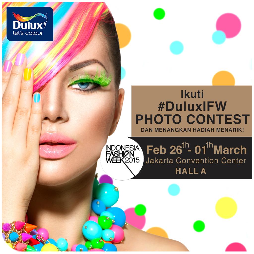 Let's Colour ID (@letscolourid) on Twitter photo Yuk kunjungi booth Dulux di <a href="/IndonesiaFW/">ID Fashion Week</a> 2015 dan ikuti photo contest berhadiah voucher MAP Rp 300.000. #DuluxIFW Yuk kunjungi booth Dulux di <a href="/IndonesiaFW/">ID Fashion Week</a> 2015 dan ikuti photo contest berhadiah voucher MAP Rp 300.000. #DuluxIFW