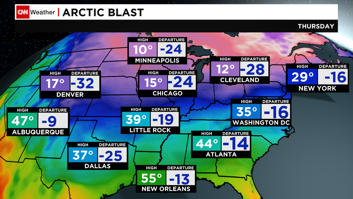CNNweather's tweet image. The #southernsnow will be swept out to sea by the end of the day but #IceCold temps will fill in behind #cnnsnow
