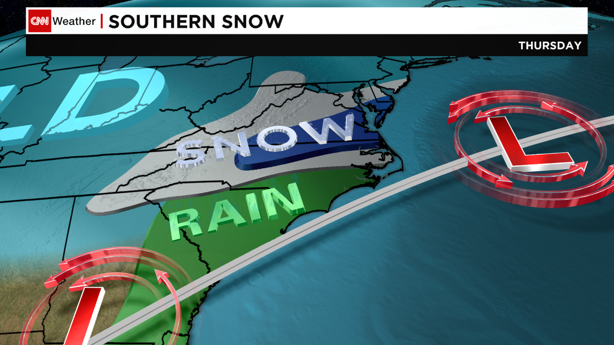 CNNweather's tweet image. The #southernsnow will be swept out to sea by the end of the day but #IceCold temps will fill in behind #cnnsnow