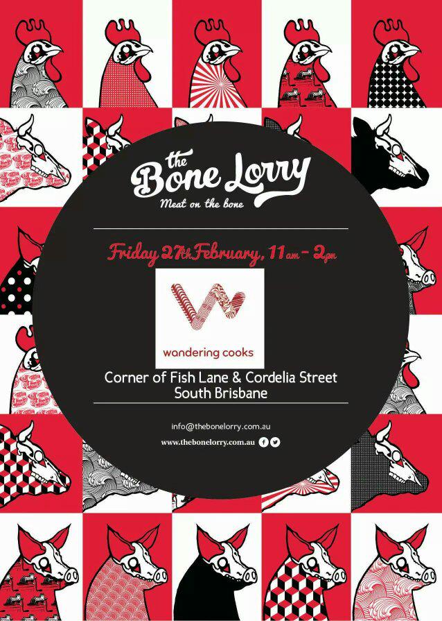 thebonelorry's tweet photo. Friday 
#wanderingcooks lunch 11-2
dinner Beaurepaires Mitchelton 5.30-8.30 http://t.co/c4Awm6kAJt
