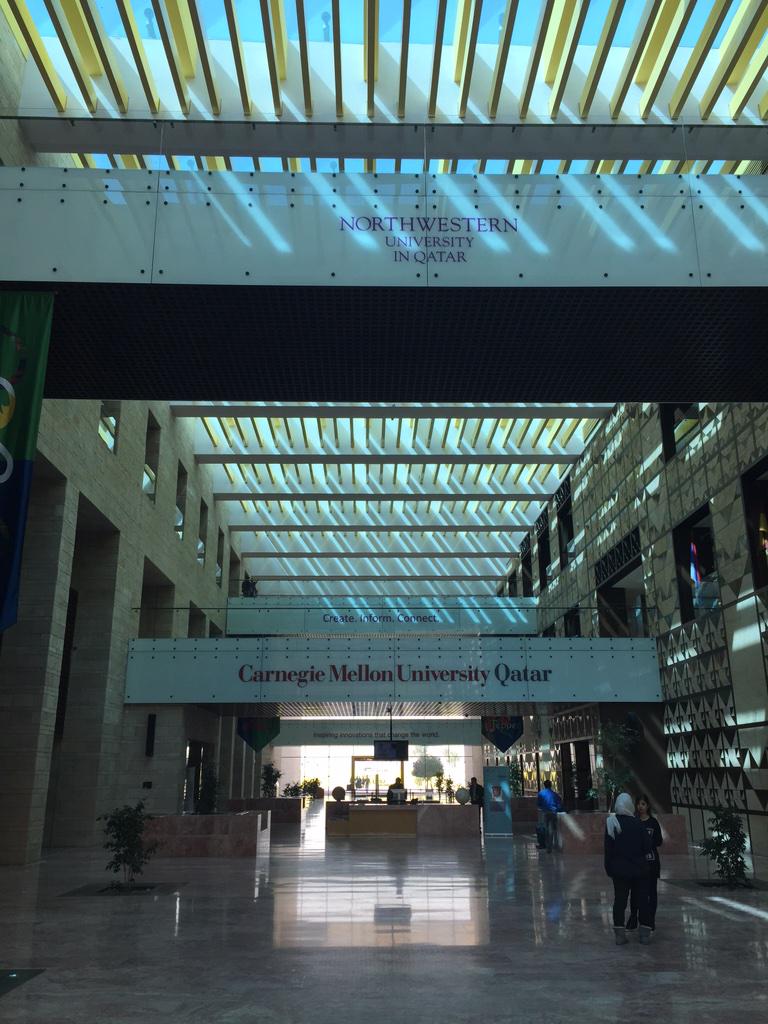 Ms. Kerri and Ms. Daniela <a href="/CarnegieMellonQ/">CarnegieMellonQatar</a> becoming #hassen champions  @ictQATAR #educationcity #qatarfoundation #qf