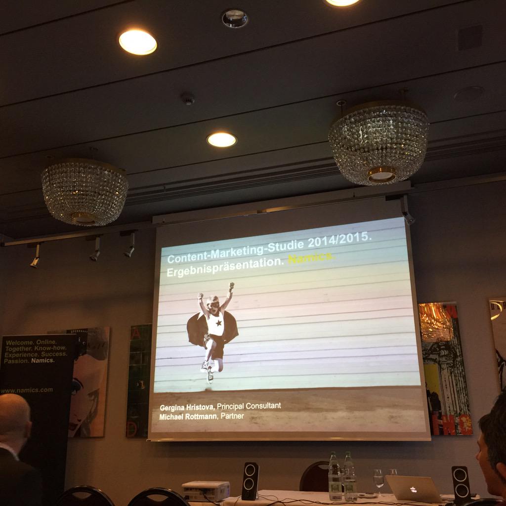 cieletta's tweet photo. So bin gespannt #ContentMarketing Studie Schweiz/Deutschland Ergebnispräsentation #Namics #cmstudie http://t.co/bCqwfhIs9Z