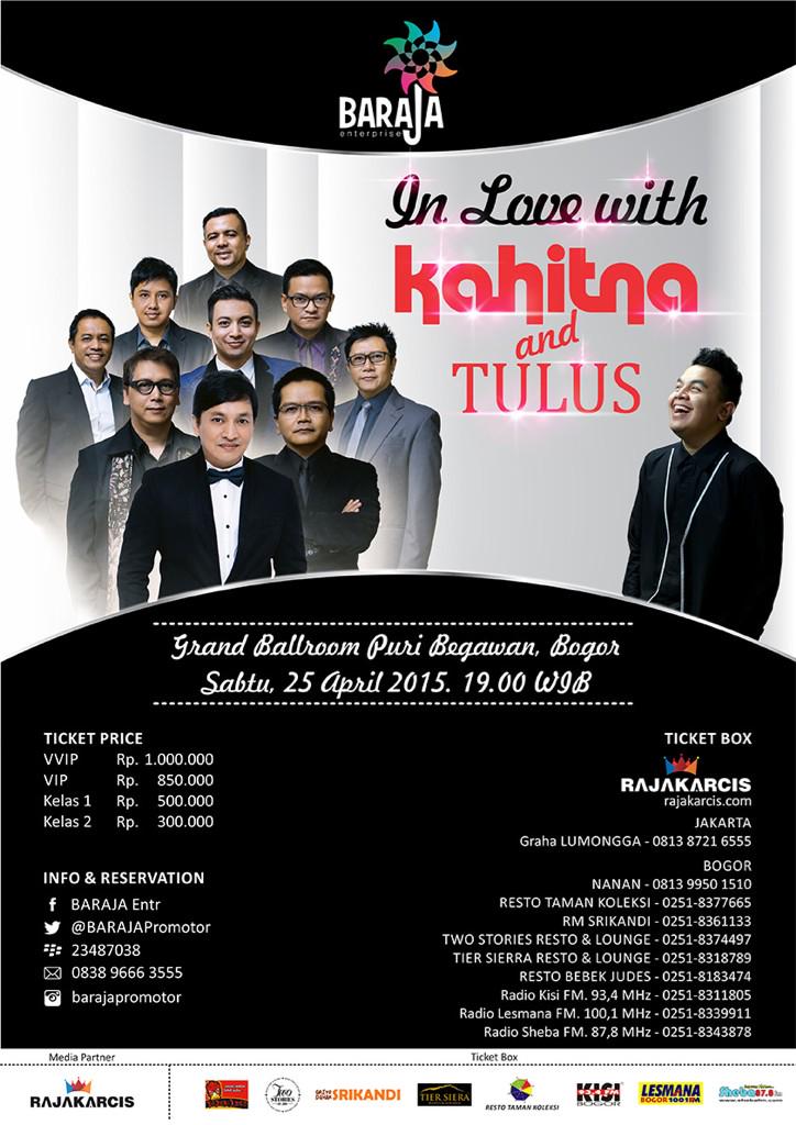 "In Love with KAHITNA and TULUS" April 25th 2015 cc: <a href="/temantulus/">Teman Tulus</a> <a href="/SoulmateKahitna/">Soulmate Kahitna</a> #InLoveWithKahitnaAndTulus