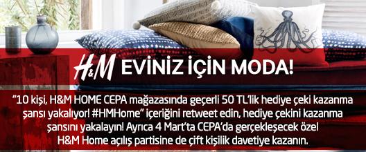 Bu tweet'i retweet et; hediye çeki ya da partiye katılma şansını yakala! #cepaavm #cepa #hmturkiye @hmturkiye