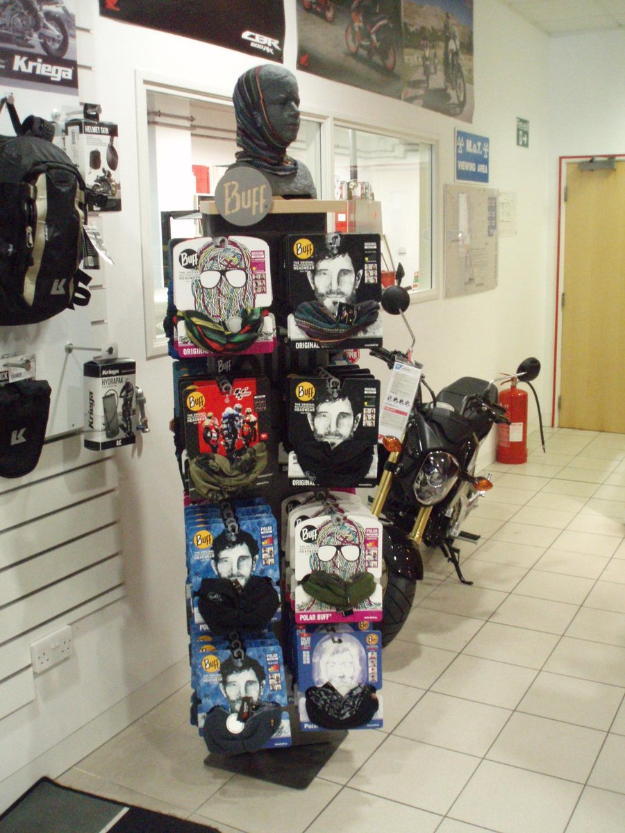 HondaofBournemo's tweet photo. Just received our new BUFF stock, SO EXCITED. it only took us 3 hours to put together... #FeelingBuff @BuffLife http://t.co/xYeKTUkJ2i