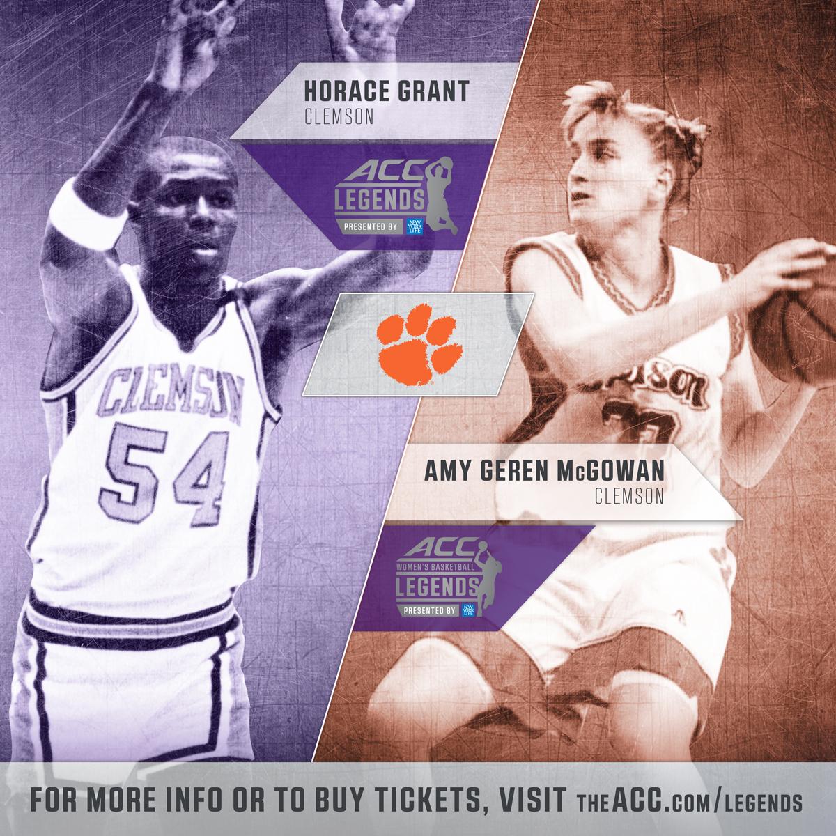 Horace Grant &amp; Amy Geren-McGowan: Clemson's 2015 #ACC Legends, presented by New York Life: theACC.com/Legends