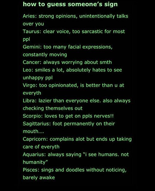 guess someone's zodiac sign quiz