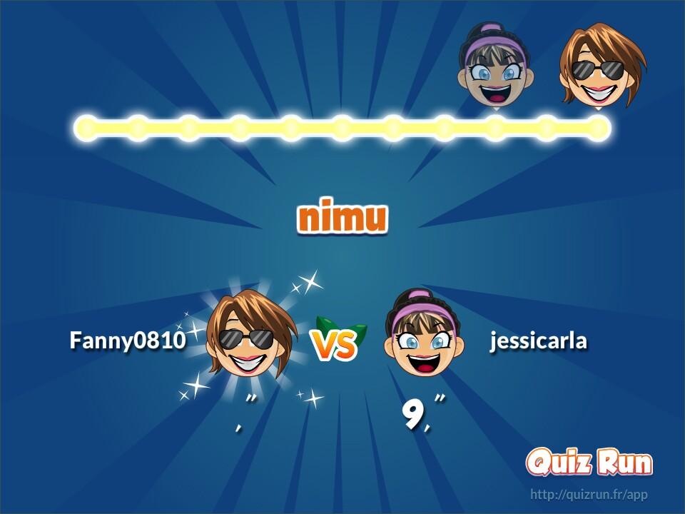 FannyGodart's tweet image. J'ai battu Jessica Ojeda en 18,01’’ sur Quiz Run ! quizrun.fr/rnS