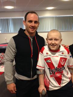 The Saints meet guest of honour <a href="/HarrisonLedsham/">Harrison Ledsham</a>