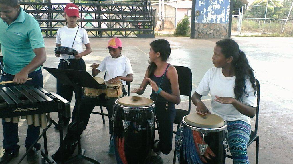 Ensamble de percusión #sector Santa Inés II #cancha techada 25 /02#MAT #ElSistemaCumple40 <a href="/SistMon/">Sistema Monagas</a>