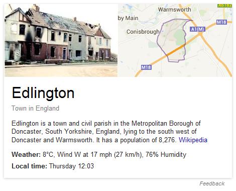DaveDoyleComms's tweet image. Oops. Look what pops up when you @google #Edlington, #Doncaster. Does it have an #antisocial behaviour problem? #fail