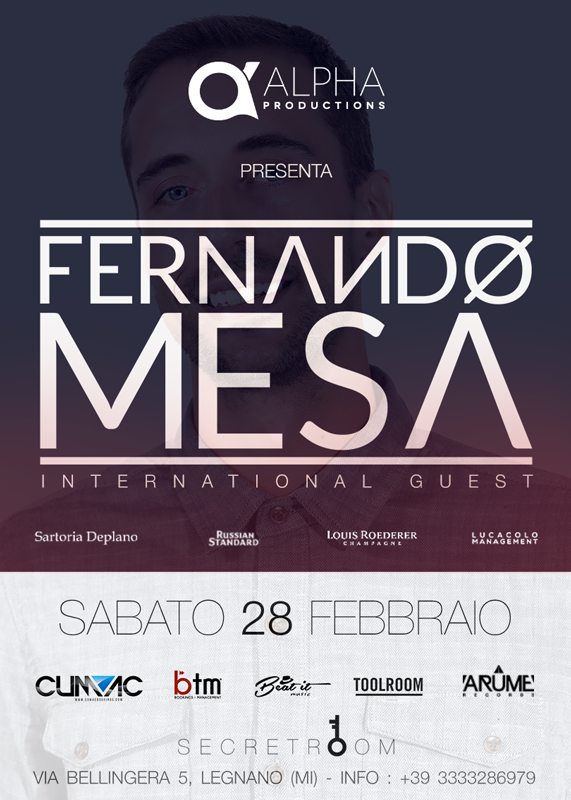 Secretroom14's tweet photo. Sabato notte, #international #deejay !!! From Spain, Fernando Mesa !!!! Secretroom, molto piu' che un club, un prive http://t.co/fpN7VPX0He