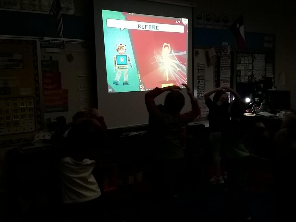 Go Noodle helps us practice sight words with movement! #dentonchat  <a href="/hawkmavs/">Hawk Elementary </a> #gonoodle
