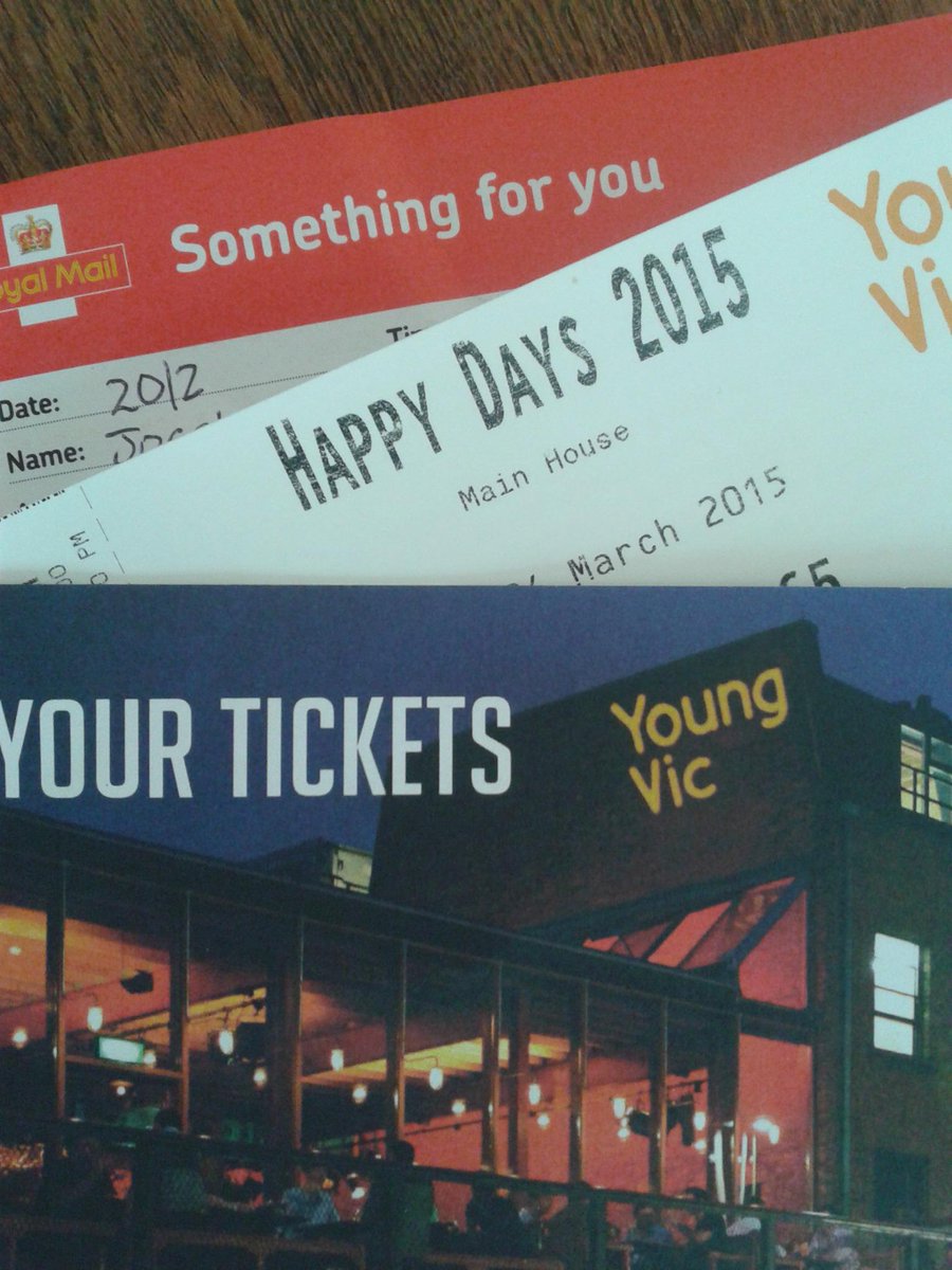Jocelynsday's tweet photo. Post! Eeeek! ... @youngvictheatre @fuzzy_sellers #Beckett #HappyDays #JulietStevenson #FavFemale #theatreatemysavings http://t.co/hUocd0tdJt
