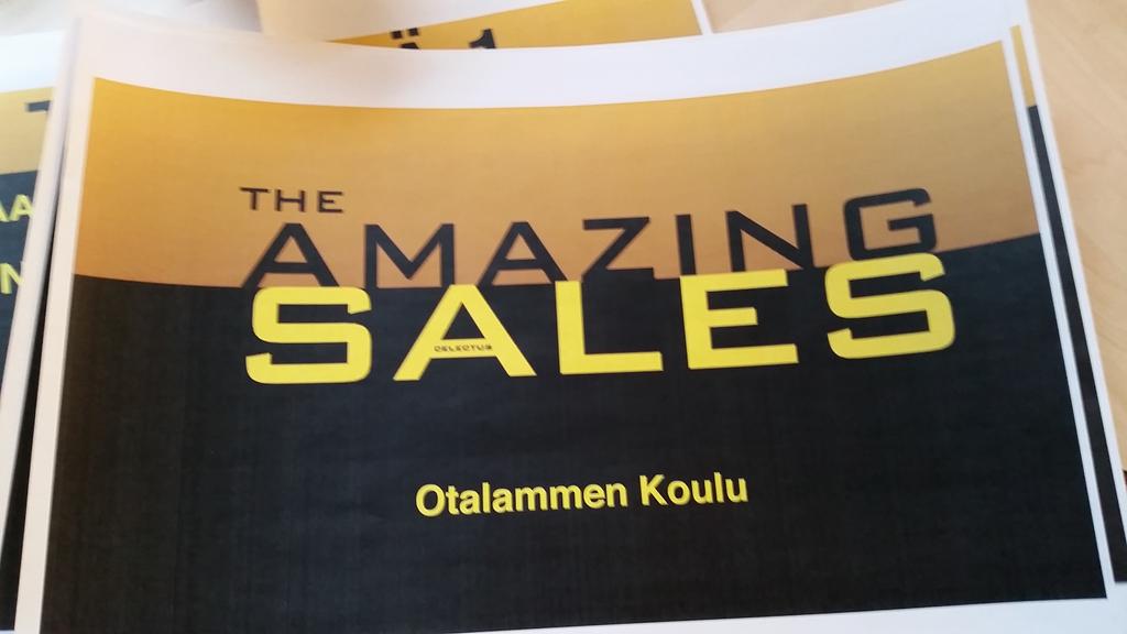 KimLehtola's tweet photo. Huomenna pelaamme #AmazingSales pelin oppilaiden kanssa @Otalammenkoulu'lla heti aamusta. #Mahtavuutta http://t.co/M1ZpOZOmZM