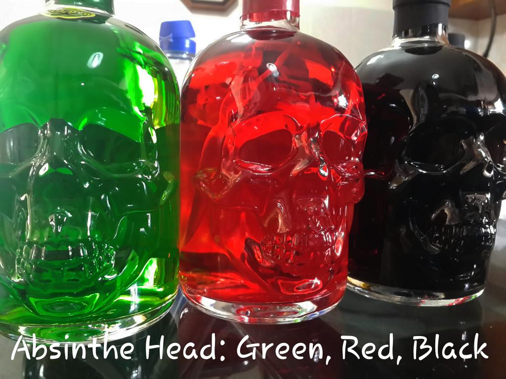 Red Skull Absinthe Bottle
