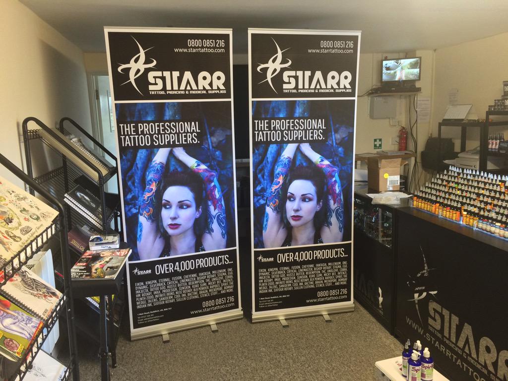 ArdenStudio's tweet image. Roller banners just arrived for @starrtattoo. Designed by @ArdenSocial