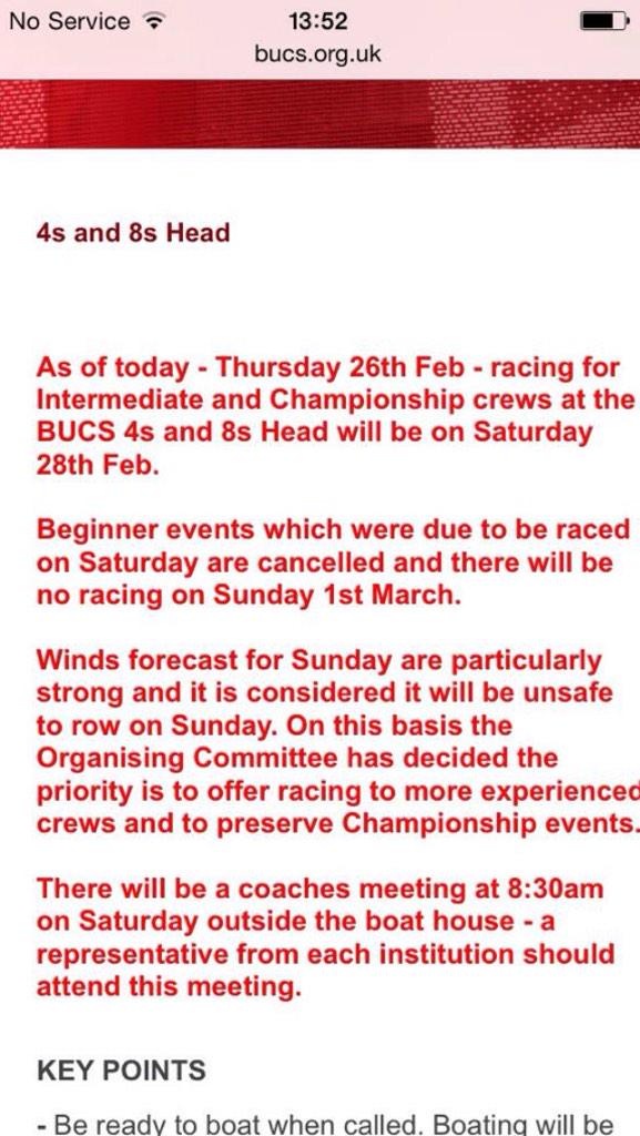 BUCS Head update