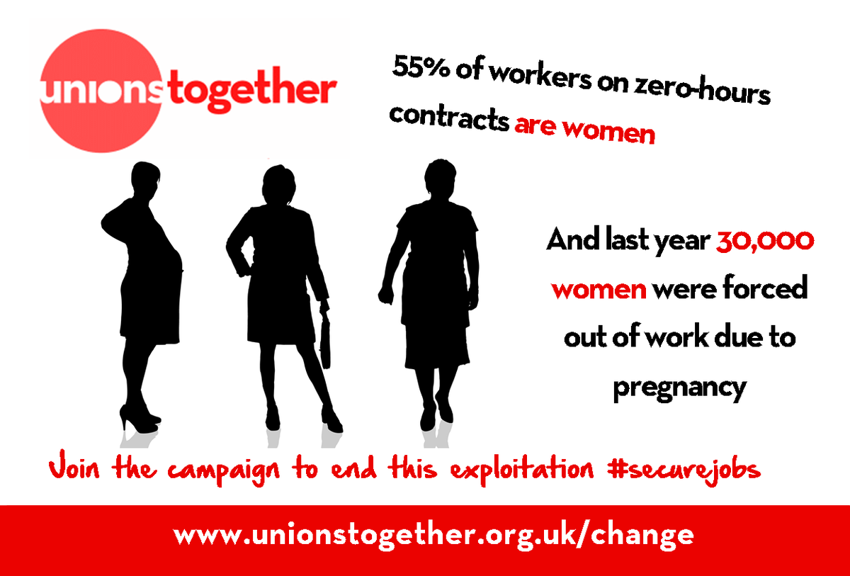 Insecure work disproportionately impacts on women. This exploitation must stop unionstogether.org.uk/change #securejobs