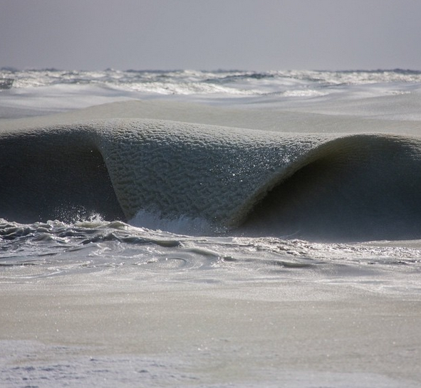 The ocean waves in Nantucket are so cold, they're rolling in as slush: on.mash.to/1Dul4lj