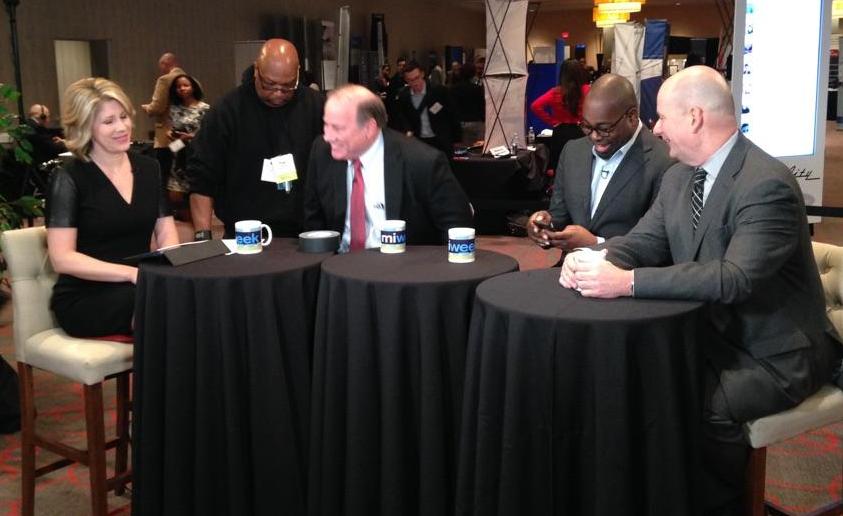 pistachio305's tweet photo. @ChristyTV, @SHendersonFreep, @NolanFinleyDN, @MayorMikeDuggan at #DetroitPolicyConference for #MiWeek tonight 7:30. http://t.co/5d3gB7RlpR