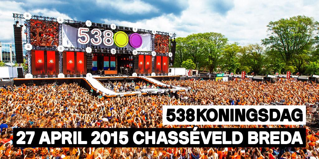 538's tweet photo. #538Koningsdag 2015 vieren we samen met jou in Breda! Met oa @Hardwell on stage. http://t.co/ABQMa146Fp http://t.co/753DvlYaiM