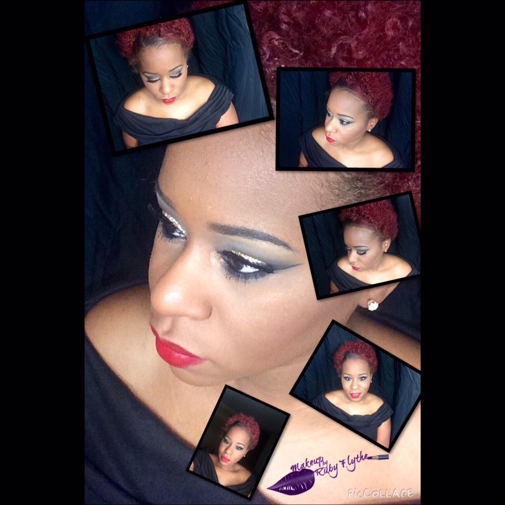 rubyflytheMUA's tweet image. #rubywoo kind of day #makeupaddict #makeupbyrubyflythe #gold #glitter #beatface #redlip